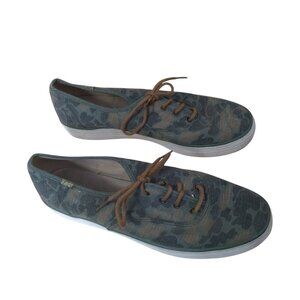 Keds Women's Size 10 Camouflage Lace Up Sneaker Shoes Multicolor Classic